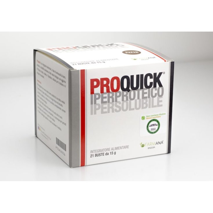 Proquick Iperproteico Ipersolubile Farmana 21 Buste Da 15g Cacao