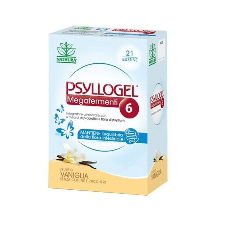 Psyllogel Megafermenti 6 Vaniglia Nathura 21 Bustine