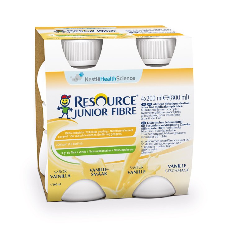 Resource&reg; Junior Fibre Vanilla Nestl&eacute;HealthScience 4x200ml