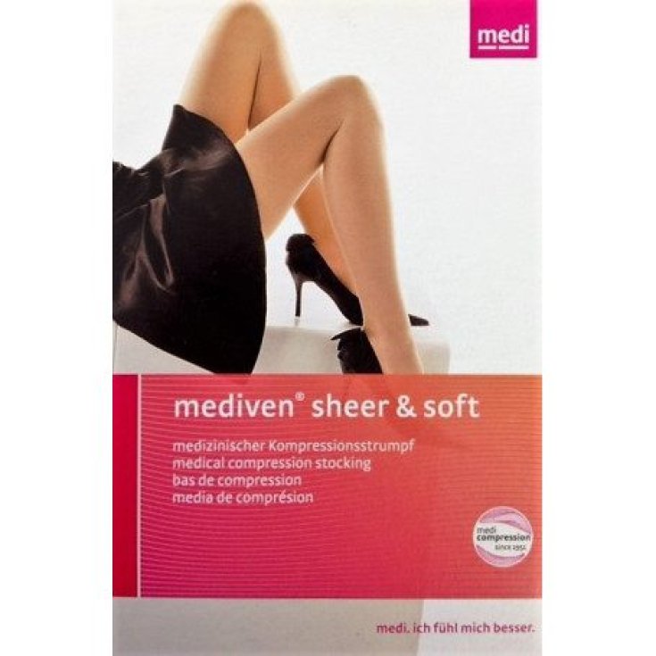 Sheer&Soft K1 Calza Autoreggente Corta Mediven Beige Taglia 4