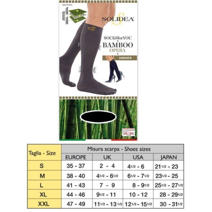 Socks For You Bamboo Opera Solidea Blu Navy Taglia L