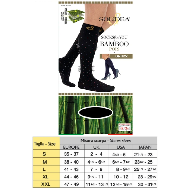 Socks For You Bamboo Pois Solidea Blu Navy Taglia M