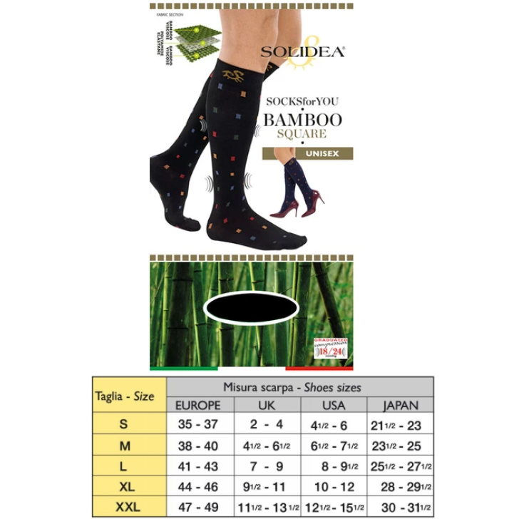 Socks For You Bamboo Square Solidea Blu Navy Taglia L