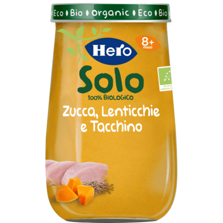 Solo Omogeneizato Zucca Lenticchie E Tacchino Hero  190g