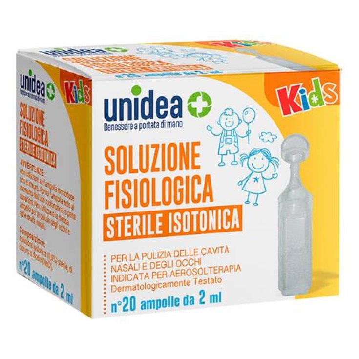 SOLUZIONE FISIOLOGICA Kids unidea 20 Ampolle Da 2ml