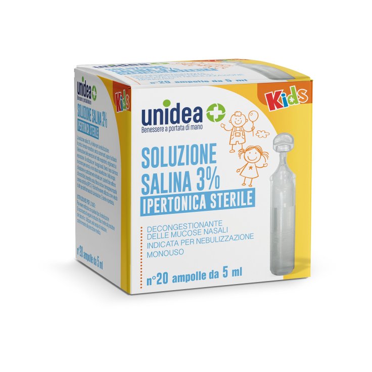 SOLUZIONE SALINA IPERTONICA unidea 20 Ampolle Da 5ml