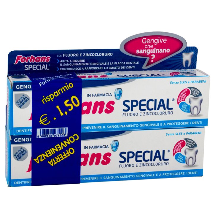SPECIAL&reg; Fluoro E Zincocloruro Forhans 2x75ml