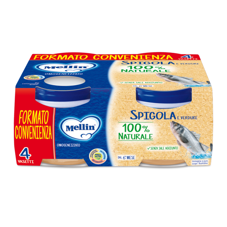 Spigola E Verdura Mellin 4x80g
