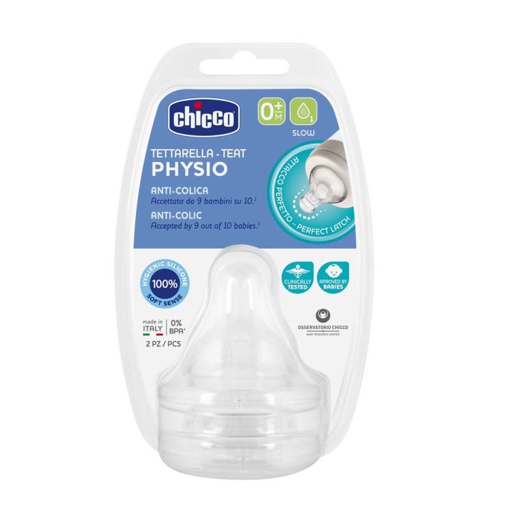 Tettarelle PERFECT 5 0m+ Flusso Lento 1 Foro Chicco&reg; 2 Pezzi