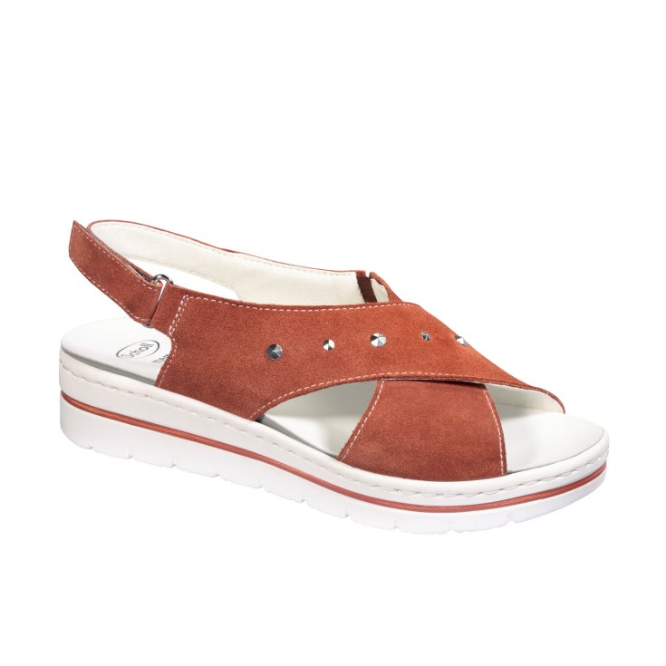 Valentina Cross Scholl&reg; Sandalo Donna Memory Cushion&reg; Arancione Misura 36