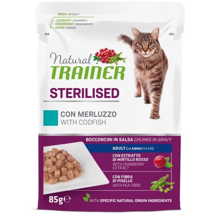 Natural Adult Sterilised Merluzzo Bocconcini in Salsa - 85GR