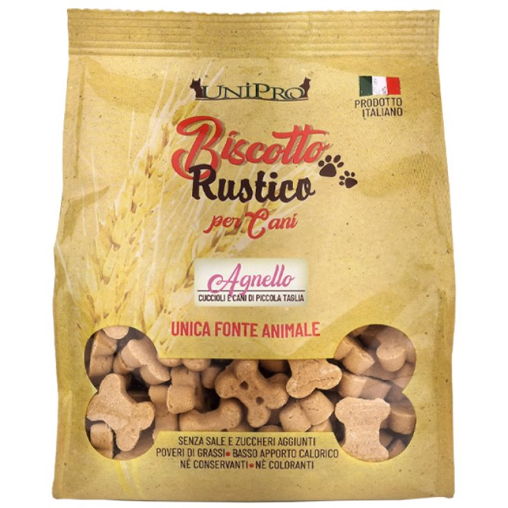 Biscotto Rustico per Cani  Cuccioli o di Piccola Taglia all' Agnello - 300GR