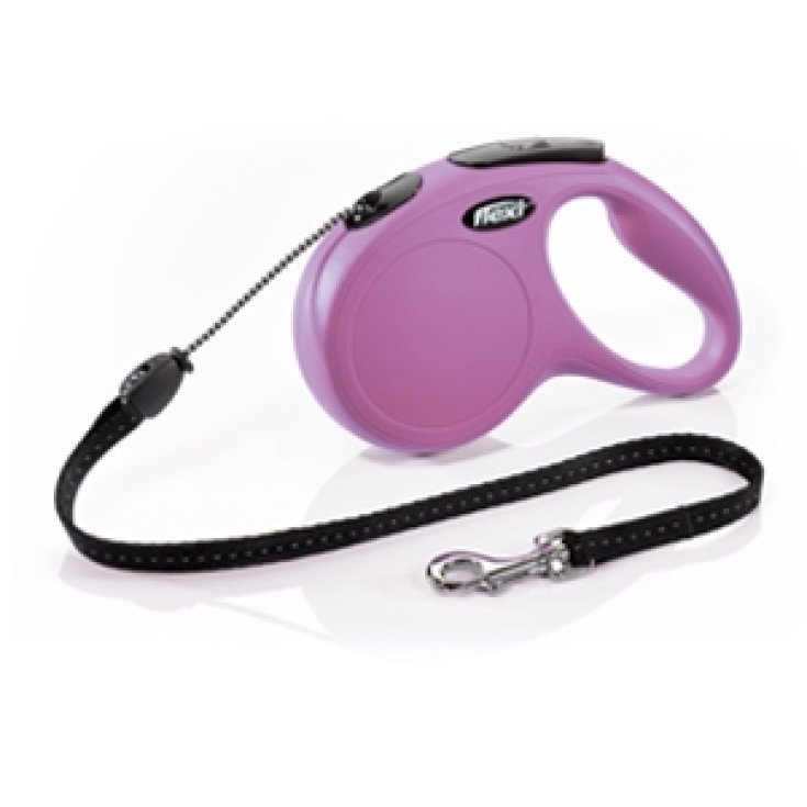 Guinzaglio New Classic Rosa con Corda - 3 mt Taglia XS