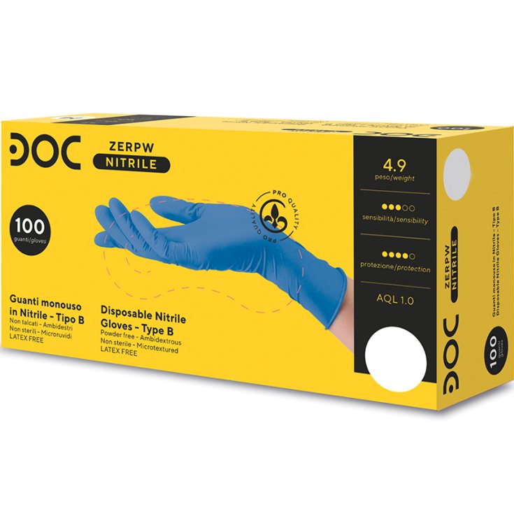 Guanto Nitrile Zero Powder 7 100 Pezzi