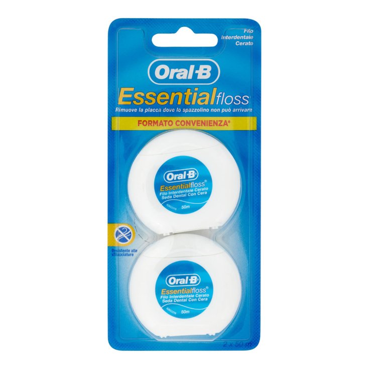 Oral-B&reg;&nbsp;Essentialfloss&trade; Filo Interdentale Cerato BIPACCO 50MTX2