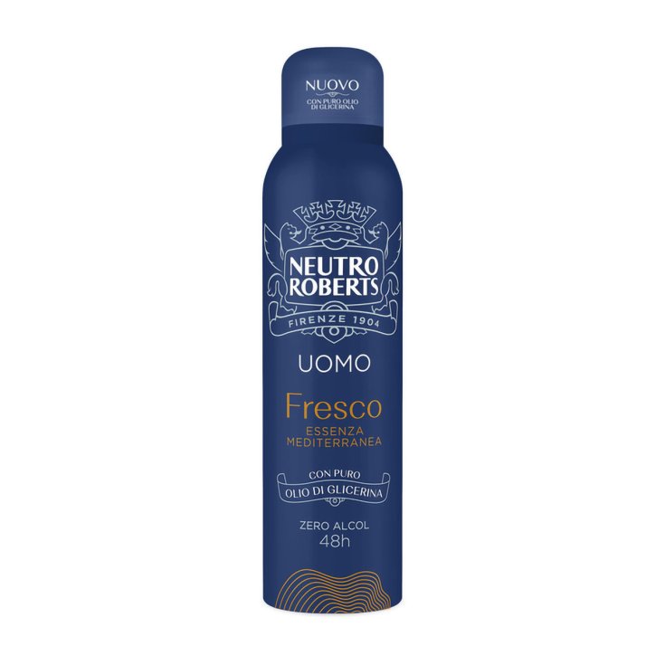 Deodorante Uomo Fresco Essenza Mediterranea Spray Neutro Roberts 150ml
