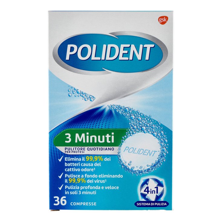 POLIDENT DENTIERE 3 MINUTI