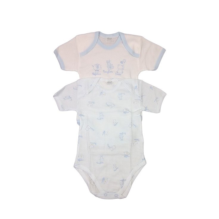 Bi-pack body intimo bimbo neonato mezza manica Ellepi AF4425-C 1 m
