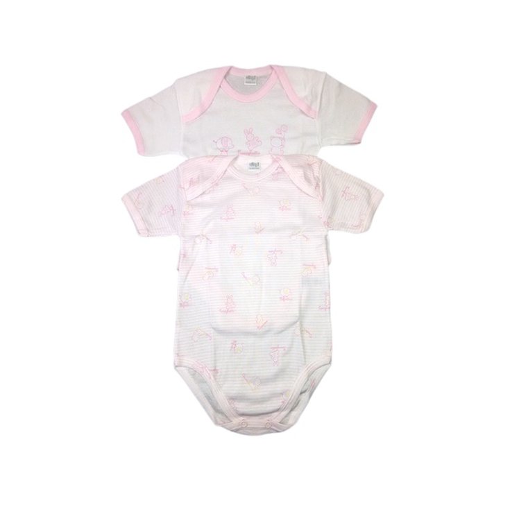Bi-pack body intimo bimba neonata mezza manica Ellepi AF4425-R 24 m