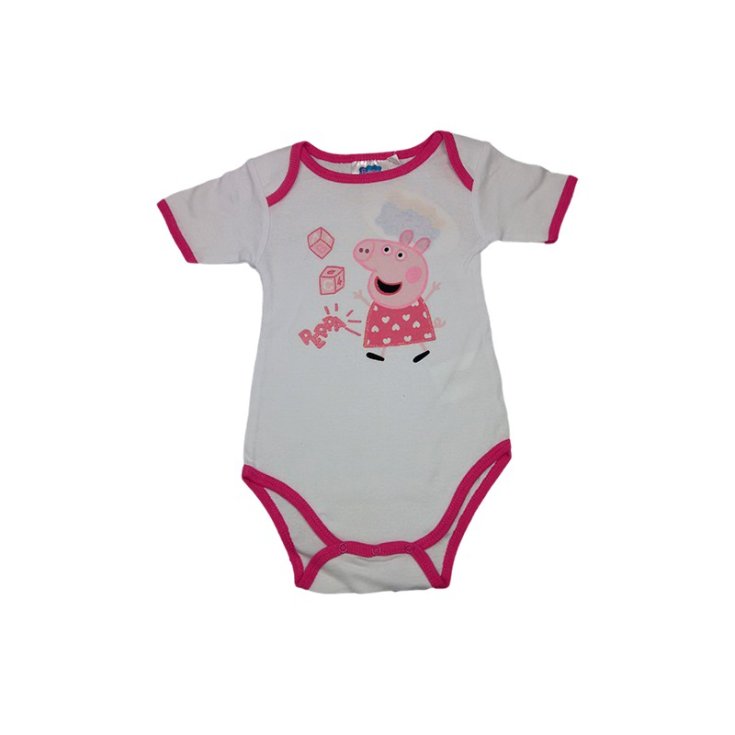 Body bodino intimo bimba neonato mezze maniche Peppa Pig 9 m
