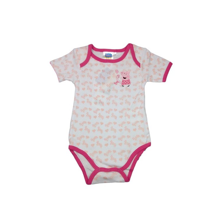 Body bodino intimo bimba neonato mezza manica Peppa Pig fucsia 1 m