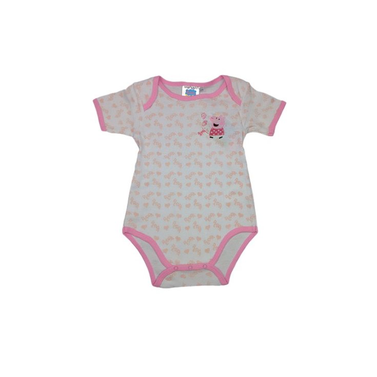 Body bodino intimo bimba neonato mezza manica Peppa Pig rosa 3 m