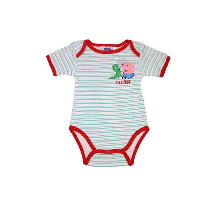 Body bodino intimo bimbo neonato mezza manica Peppa Pig - George rosso 6 m