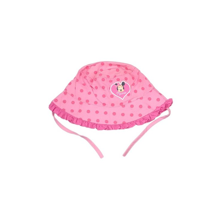 Cappellino cappello bimba neonato Disney Minnie fucsia tg 50