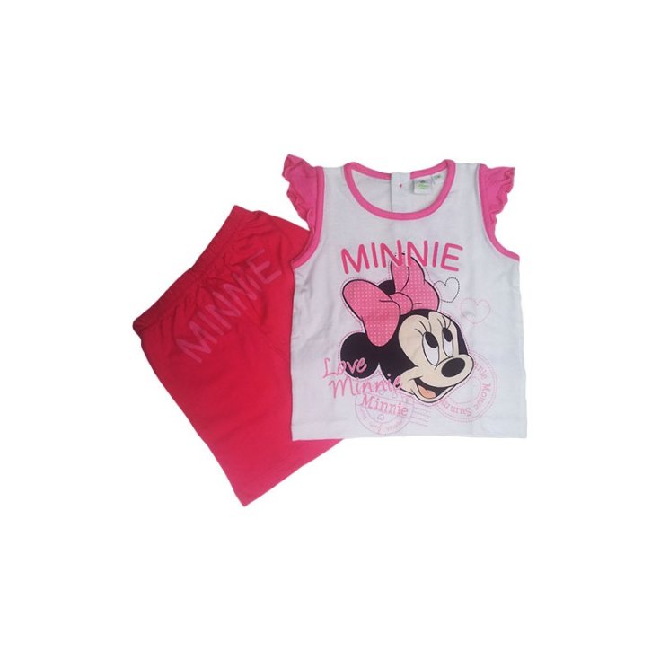 Disney Baby Completino Minnie T-Shirt + Pantaloncino Colore Fucsia 36 Mesi