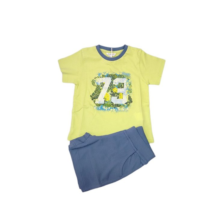 Completo maglia maglietta pantaloncino bimbo bambino verde Dodipetto 8A