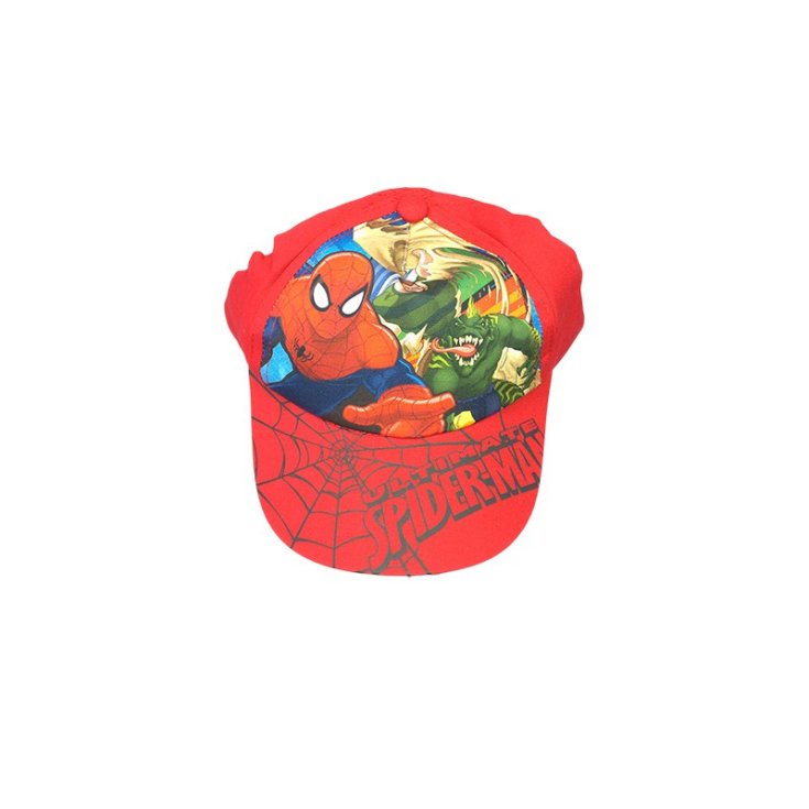 Cappello berretto bimbo uomo ragno Spiderman rosso tg 54