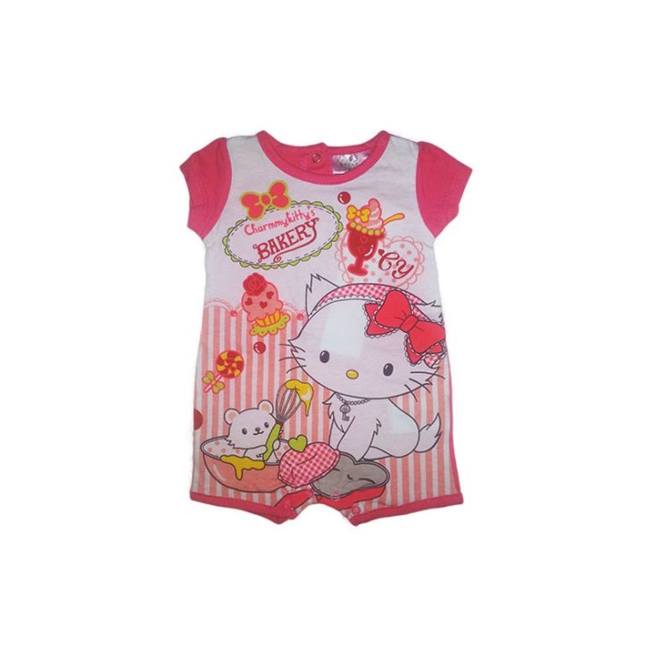 Pagliaccetto tutina bimba neonato Charmmykitty corallo 3 m