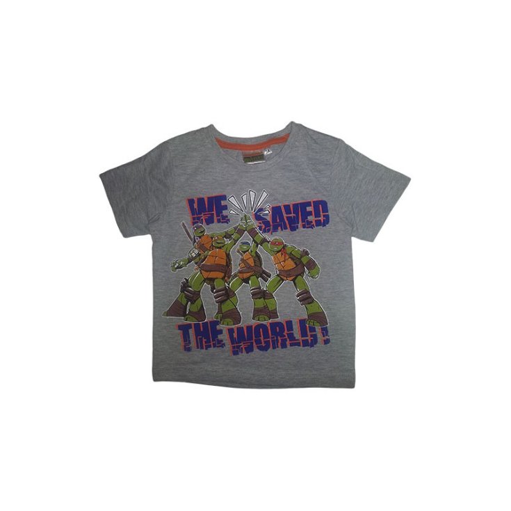 T-shirt maglia maglietta bimbo bambino Tartarughe Ninja grigio 4A