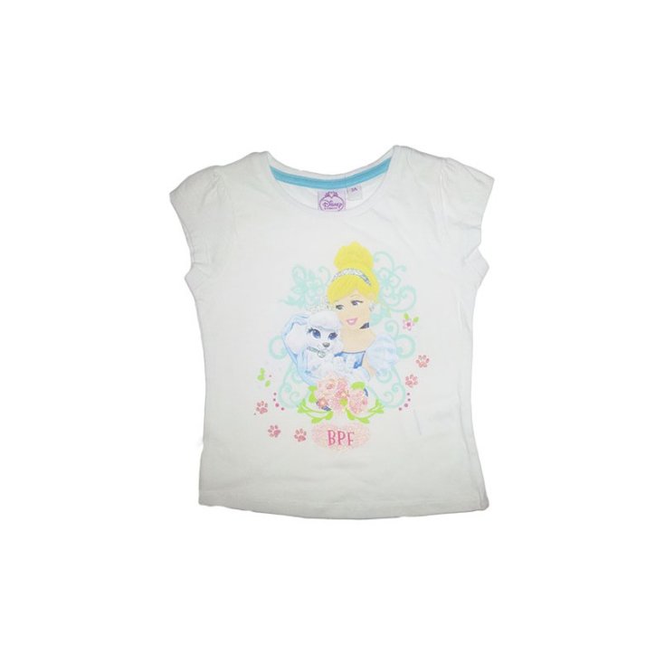 T-shirt maglia maglietta bimba bambina Disney Principesse bianco 3A