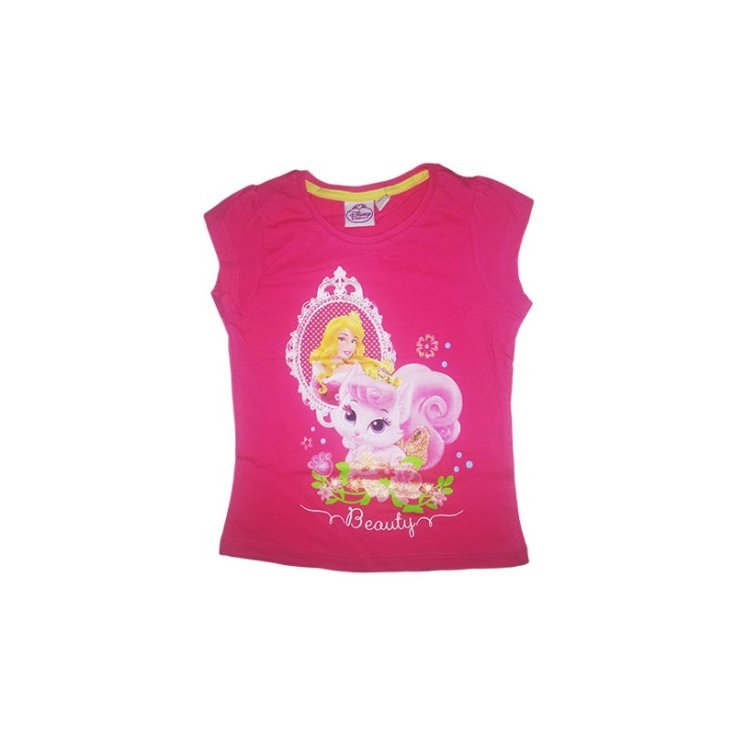 T-shirt maglia maglietta bimba bambina Disney Principesse fucsia 6A