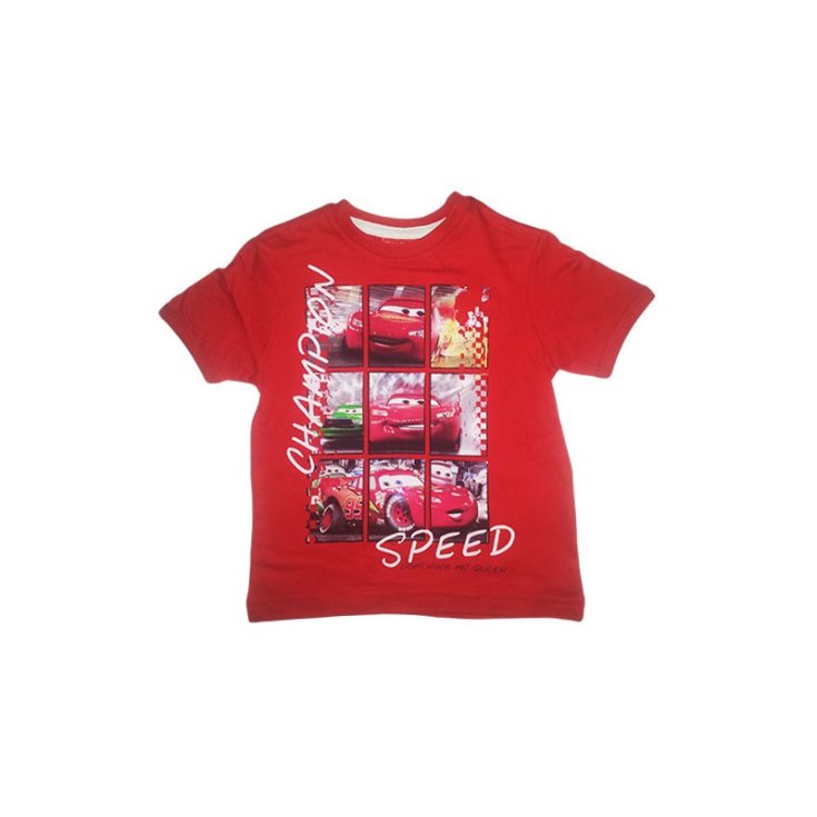 T-shirt maglia maglietta bimbo bambino Disney Cars rosso 8A