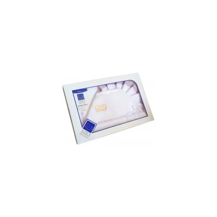 Completo culla carrozzina Mio Piccolo bimbo neonato lenzuolo aida bianco glicine TU