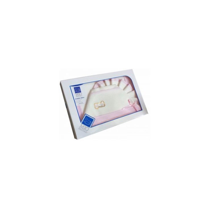 Completo culla carrozzina Mio Piccolo bimba  neonato lenzuolo aida panna rosa TU