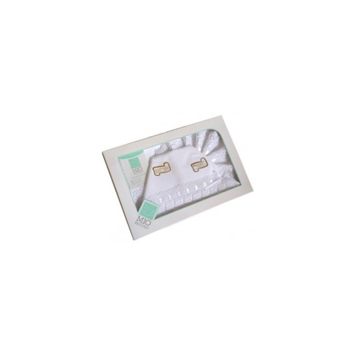 Completo culla lettino Mio Piccolo bimba bimbo neonato lenzuolo macram&egrave; bianco TU