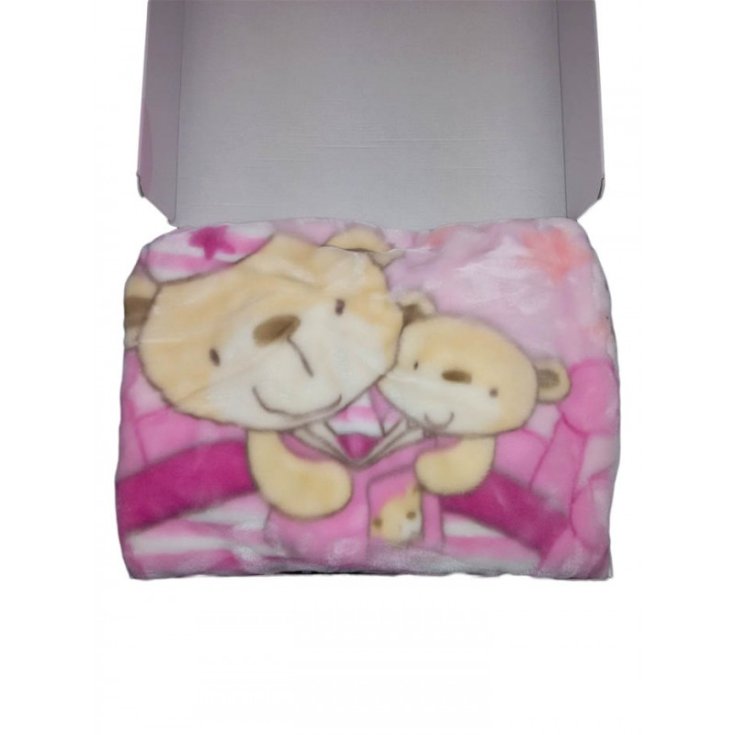 Baby sacco copertina coperta pile culla carrozzina bimba neonato I Batuffolini rosa TU