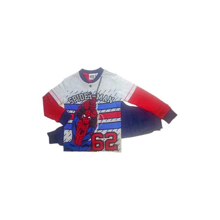 Pigiama maglia maglietta pantalone cotone bimbo bambino uomo ragno Spiderman 6A