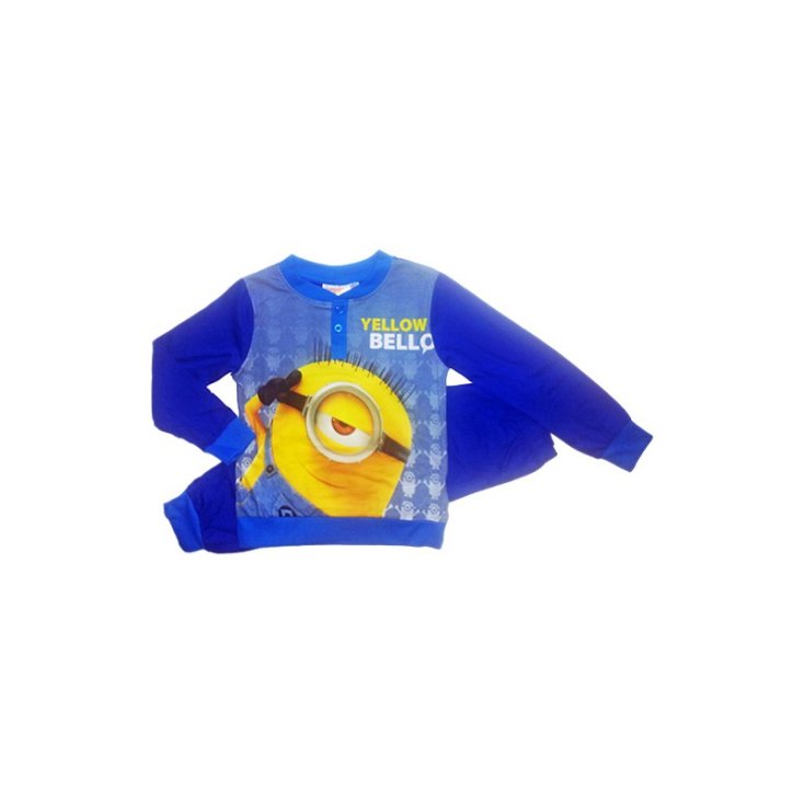 Pigiama maglia maglietta pantalone cotone bimbo bambino Minions 6A