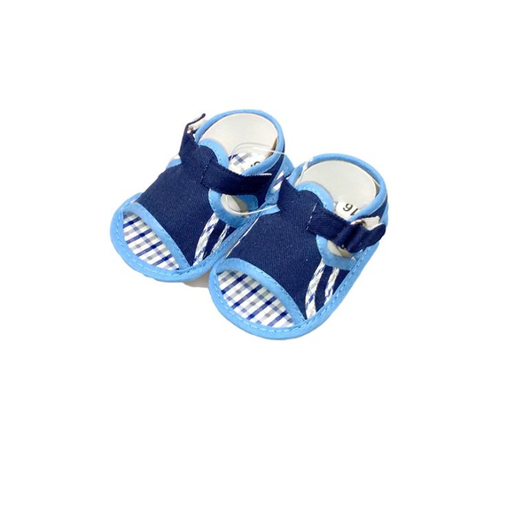 Scarpina scarpa sandalo Pastello bimbo neonato azzurro blu 16
