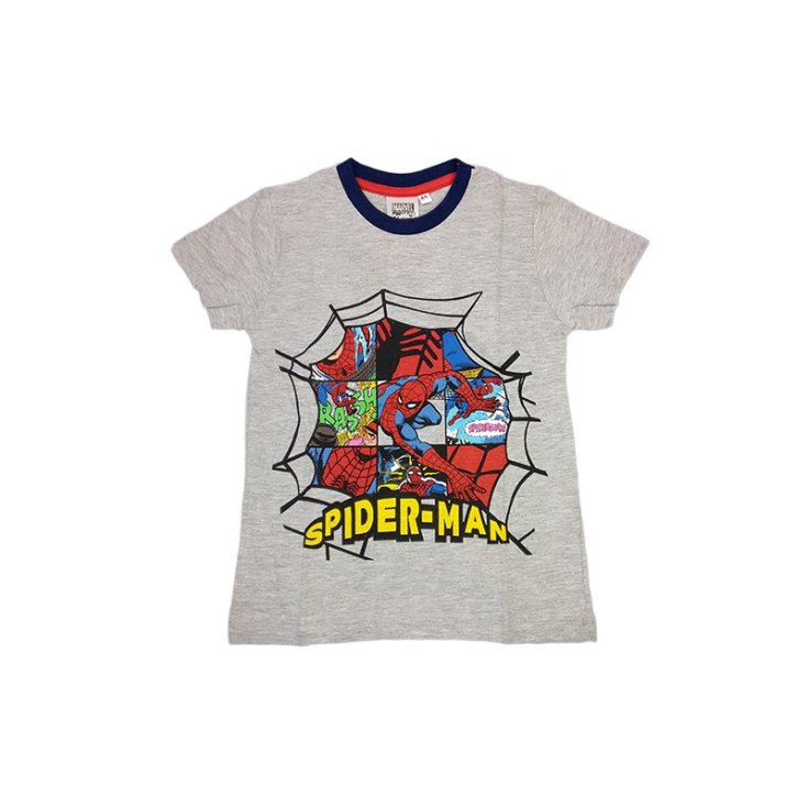 T-shirt maglia maglietta bimbo bambino uomo ragno Spiderman grigio 4A