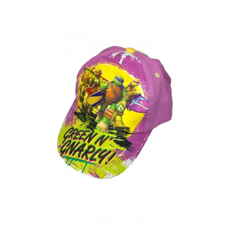 Cappello berretto bimba Tartarughe Ninja rosa glicine tg 52