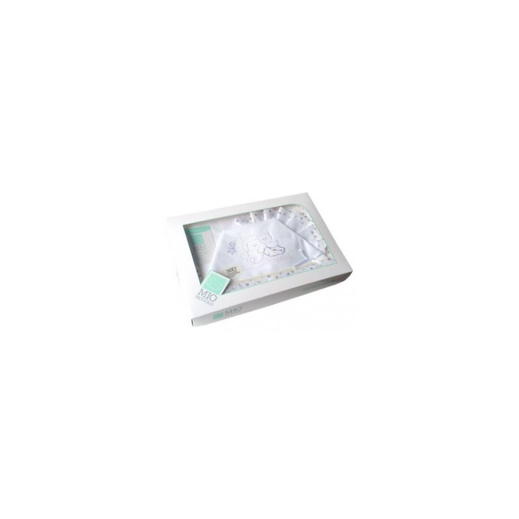 Completo lettino culla Mio Piccolo bimbo neonato lenzuolo ricamo orsetti grigio TU