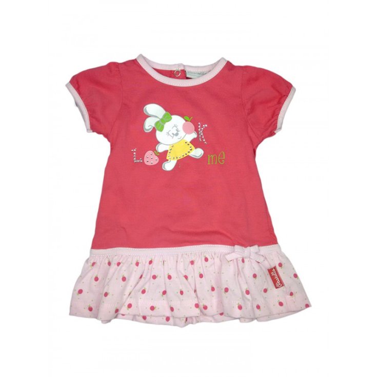 Abitino bimba neonato mezza manica Pastello rosa fucsia 6 - 9 m