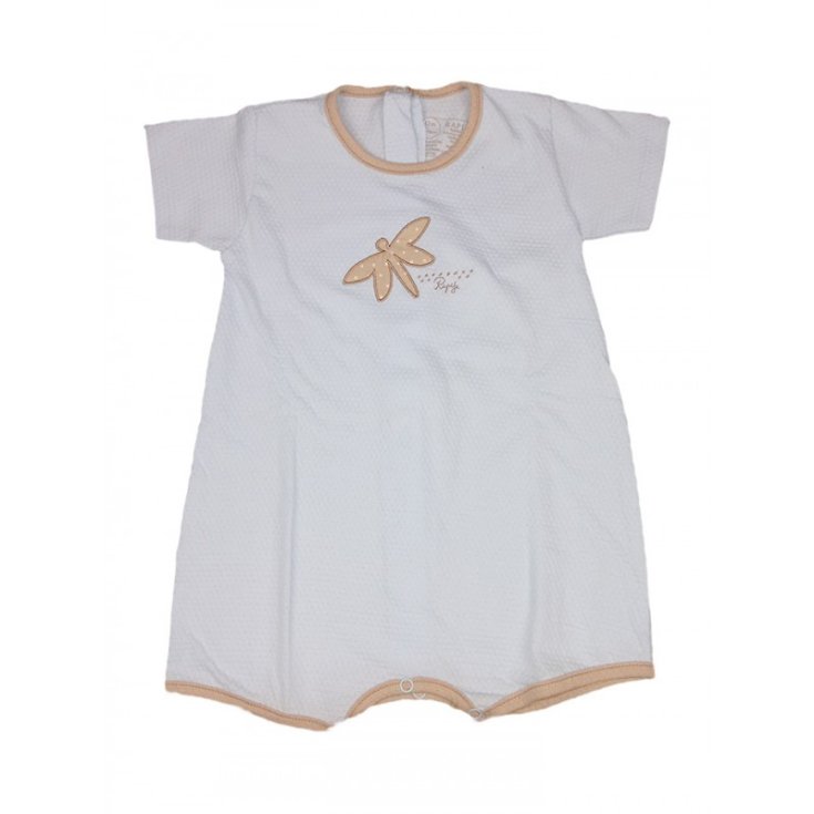 Pagliaccetto tutina bimbo neonato mezza manica Rapife cielo 12 m