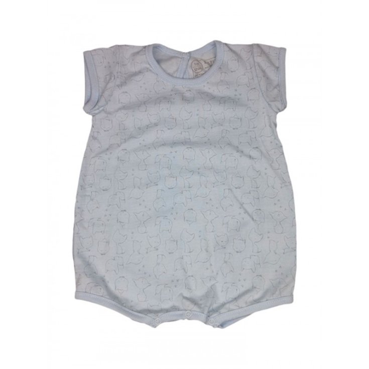 Pagliaccetto tutina bimbo neonato mezza manica Rapife cielo 6 m