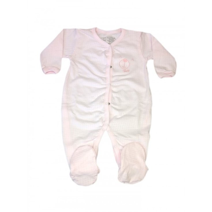 Tuta tutina cotone bimba neonato Rapife rosa 3 m